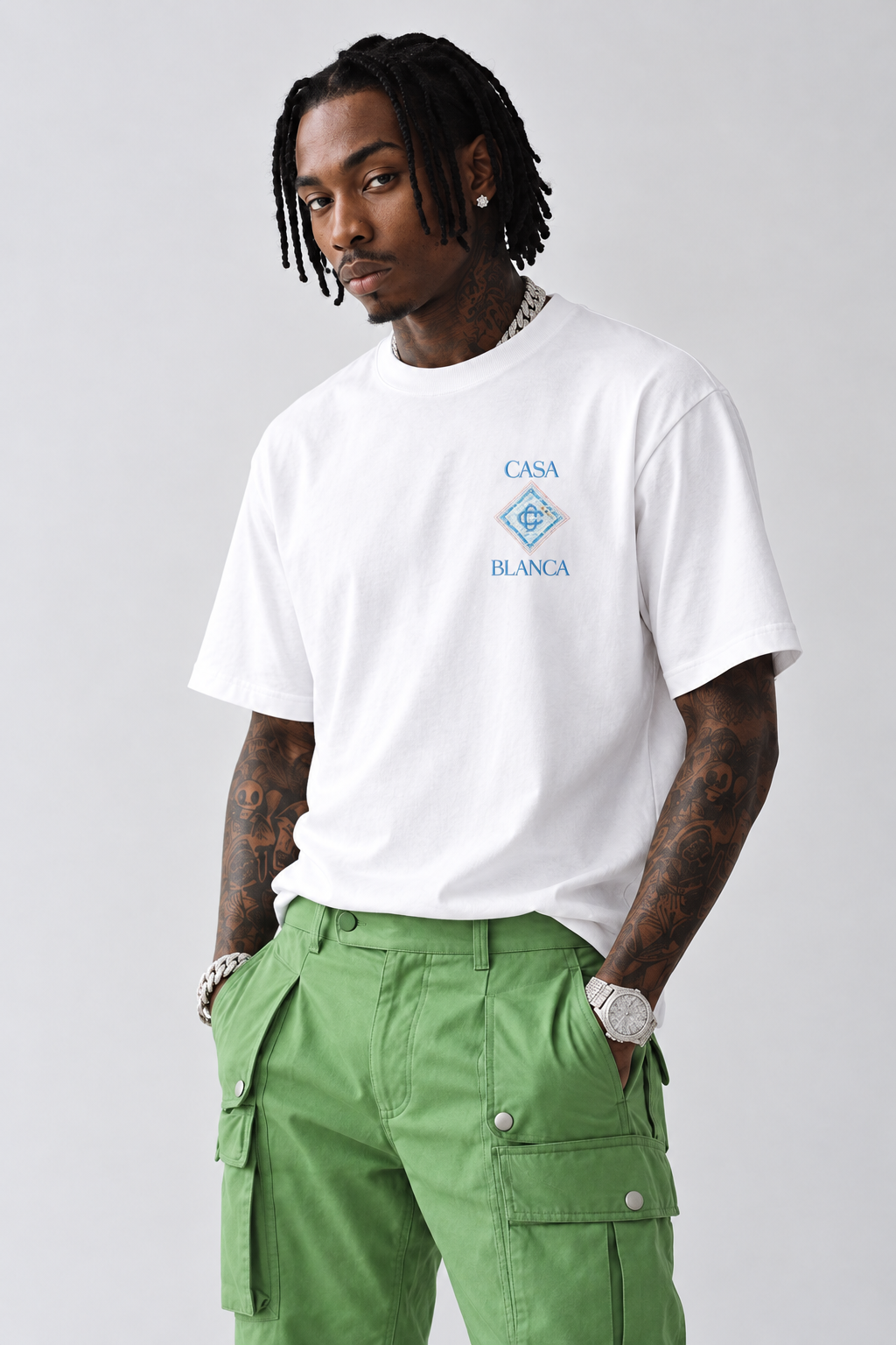Mannequin avec t-shirt Casa Blanca logo diamant